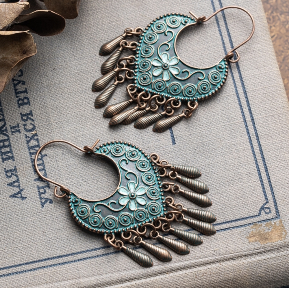 Bohemian Festival Ethnic Retro Dangle Earrings - Picture 5 of 9